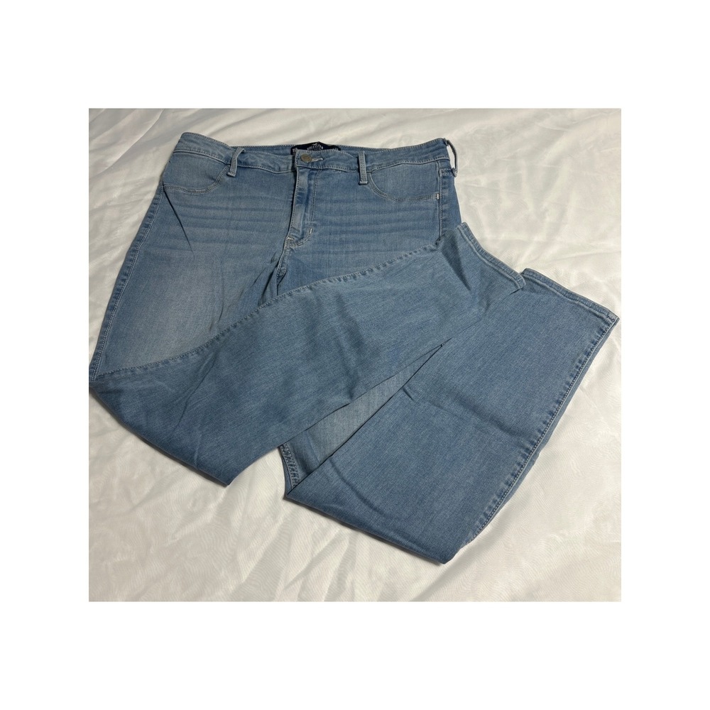 Hollister High‎ Rise Jean Legging Light Wash Womens 15R W32 L28 Stretch Denim